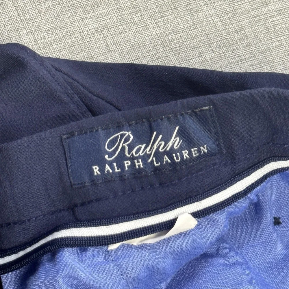 Ralph Lauren Performance Pants Mens‎ 34x29 Blue Chino Cotton Blend Flat Front
